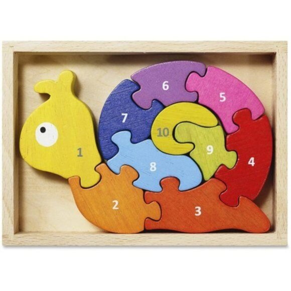 BeginAgain Number Snail Puzzle Teach and Play Puzzle - Picture 1 of 1